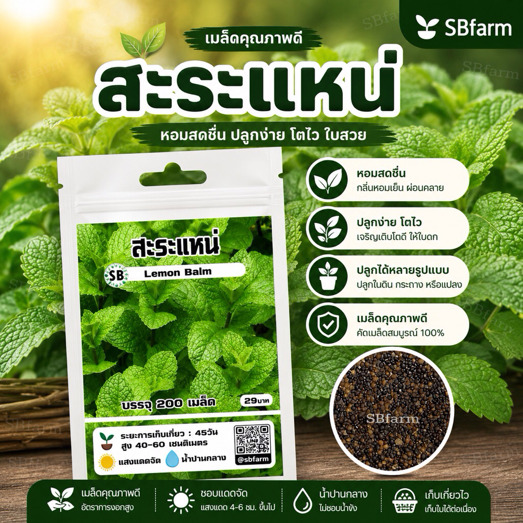 เมล็ดสะระเหน่ 200-250เมล็ด/ซอง