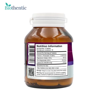 [แพ็ค 3 ขวด] แคลเซียมแอลทรีโอเนต ไบโอเธนทิค Calcium L-Threonate plus Magnesium, Vitamin D, Zinc Biothentic แคลเซียม