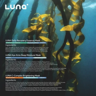 LUNA มาส์กสาหร่าย Glass Skin LUNA Seaweed Triple Boost Mask | Seaweed Extract 50,000 ppm | 3 สูตร ผิวฉ่ำ•ผิวฟู•ผิวโกลว์