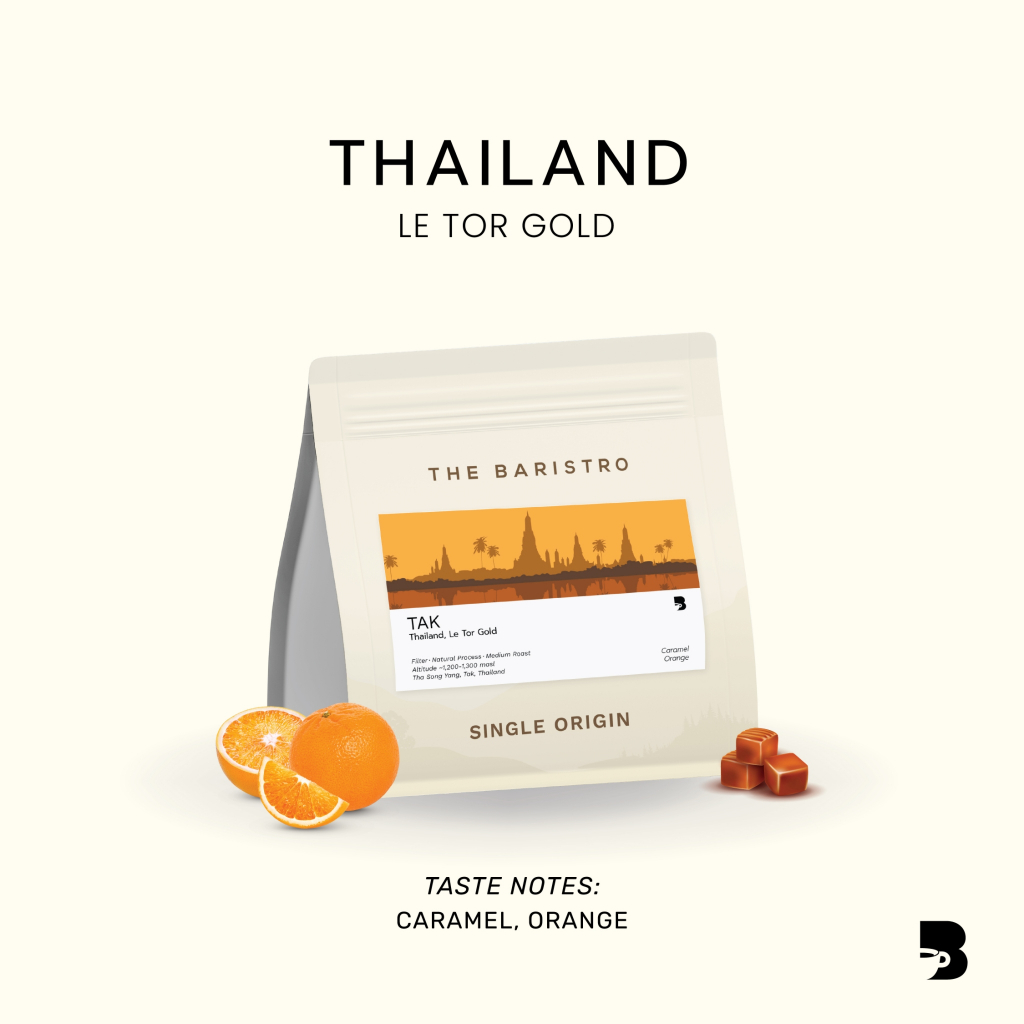 เมล็ดกาแฟ คั่วกลาง - Thailand Le Tor Gold