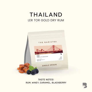 เมล็ดกาแฟ คั่วกลาง - Thailand Le Tor Gold Dry Rum