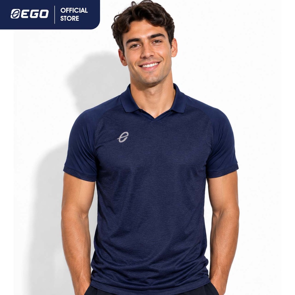 EG1022(S-XL) เสื้อฟุตบอลคอวีปกผ้าทอลายแขนสั้น EGO SPORT