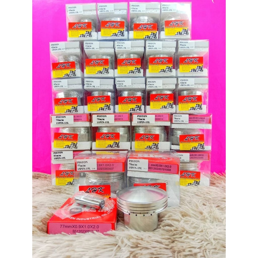 ชุดลูกสูบ LHK ขนาด 58 มิล ถึง 81 มิลสลัก 15 มีครบทุกไซส์ มีของพร้อมส่ง (LHK แท้ )