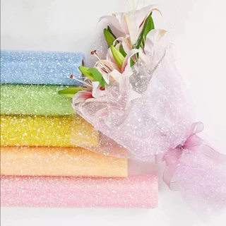 DIY ผ้าตาข่ายตกแต่ง บรรจุภัณฑ์ช่อดอกไม้ Deco Mesh Roll ตาข่ายทำพวงหรีด พันช่อดอกไม้ งานแต่งงาน ปาร์ตี้