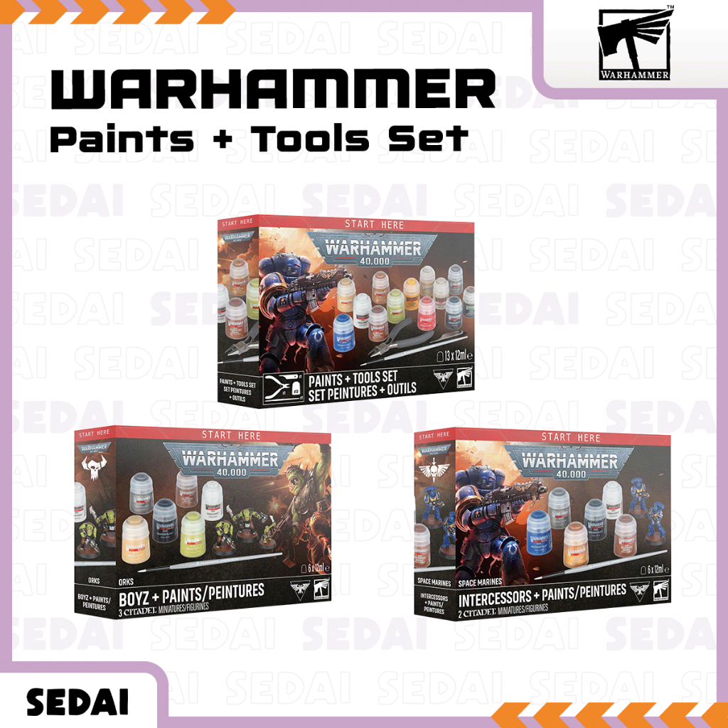 [ ส่งฟรี 🔥 ] Warhammer 40K Paints+Tools Sets กล่องฝึกเพ้นท์สี