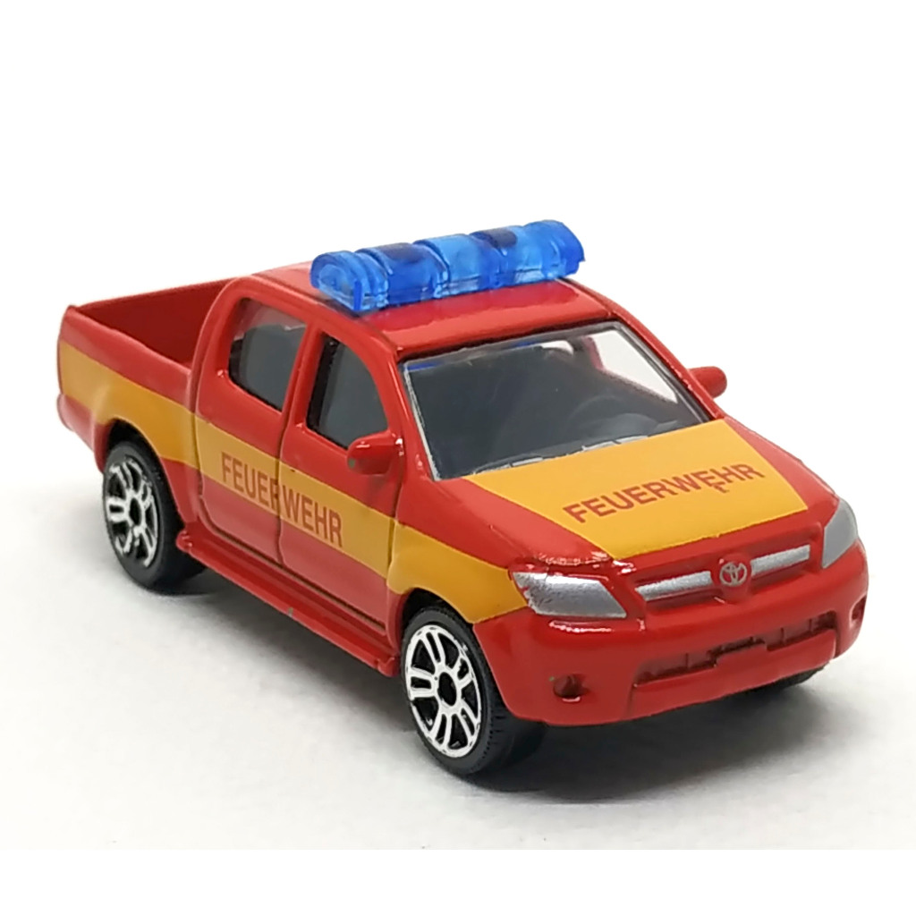 Majorette Toyota Hilux VIGO - Feuerwehr สีแดง แบบล้อ D5S สเกล 1/57 (8 cm) ไม่มี Package
