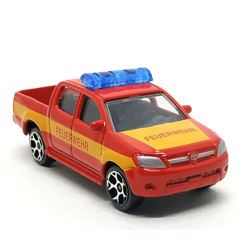 Majorette Toyota Hilux VIGO - Feuerwehr สีแดง แบบล้อ 5Y สเกล 1/57 (8 cm) ไม่มี Package