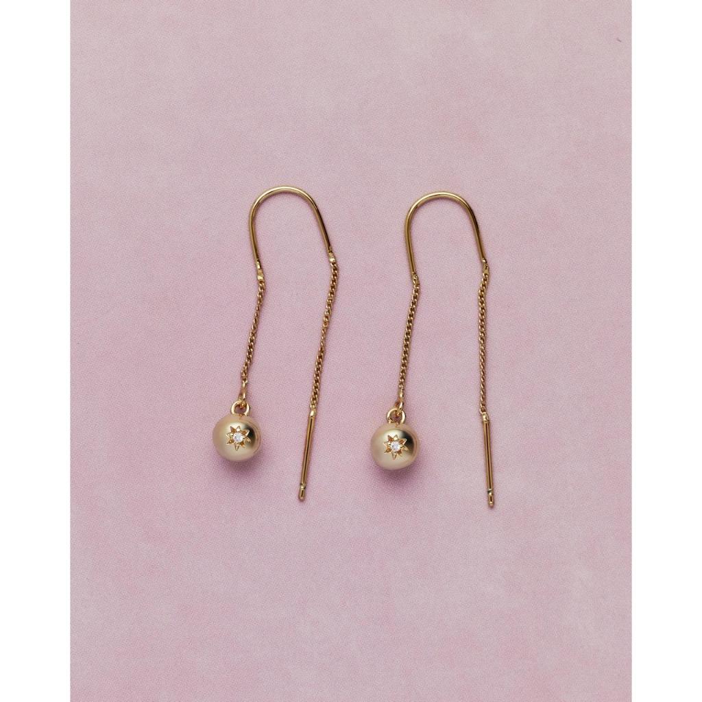 YVIS Pitcher Brass Threader Earrings - FUNDAMENTAL Mitr X YVIS