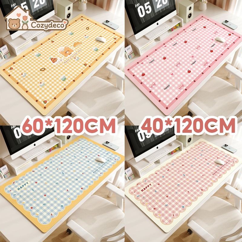 COD แผ่นรองเม้าส์ แผ่นปูโต๊ะ PU 40/60*120CM กันน้ำ กันน้ำกันน้ำมัน ทนรอยขีดข่วน โต๊ะเครื่องแป้ง
