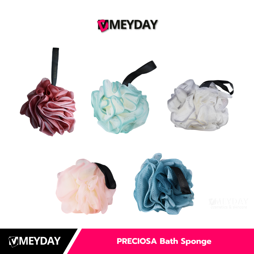(คละสี) PRECIOSA Bath Sponge ใยอาบนํ้า ใยขัดตัว ฟองนํ้านุ่ม ไม่บาดผิว