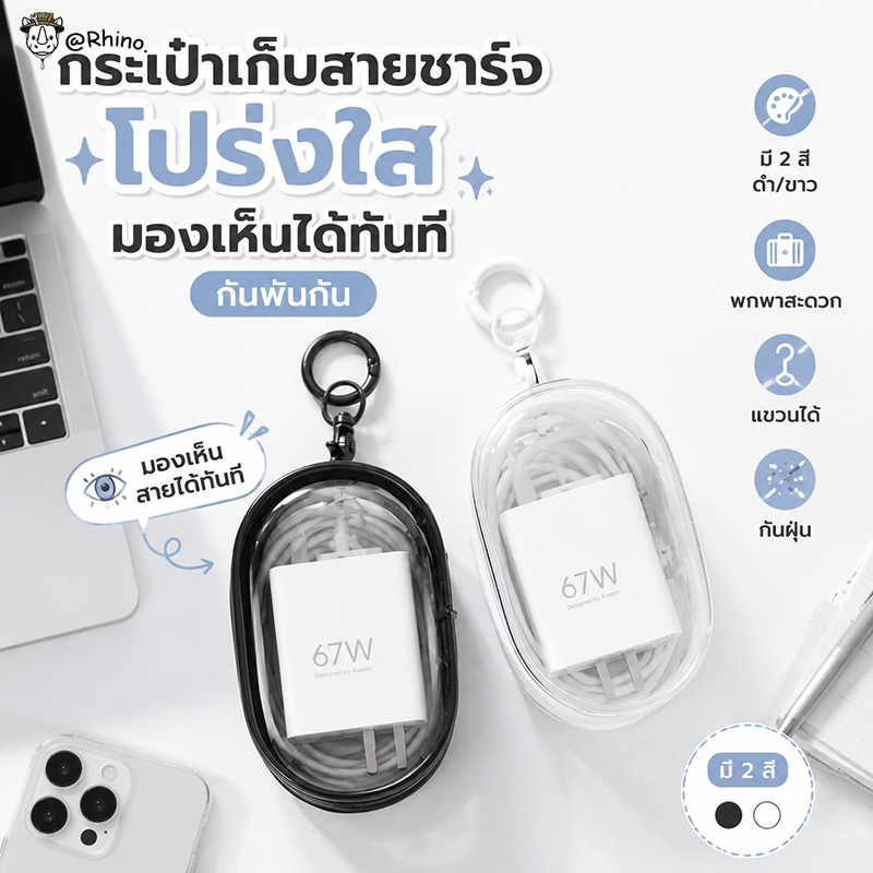 กระเป๋าจัดเก็บสายชาร์จ หูฟัง กุญแจ ลิปสติก แบบใส มีซิป ขนาดเล็ก พกพาง่าย กันน้ำ สำหรับเดินทางกลางแจ้ง สำนักงาน รถยนต์
