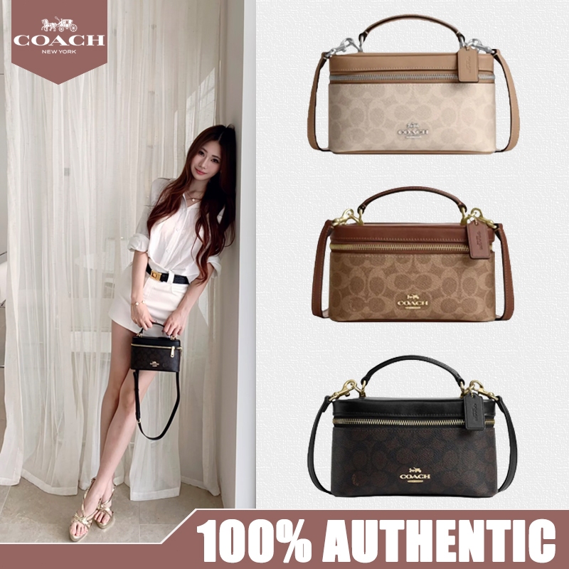 ของแท้ 100% COACH RAINER ‌‌กระเป๋าถือหนังเทียมพร้อมสายสะพายถอดได้
