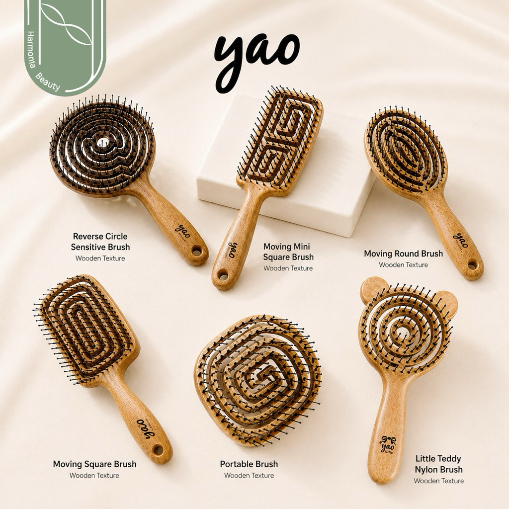 [ของแท้  มีส่งทันที!!] YAO Moving Brush หวีไนลอนสางผมพันกัน หลากหลายขนาดสำหรับทุกความยาวของผม