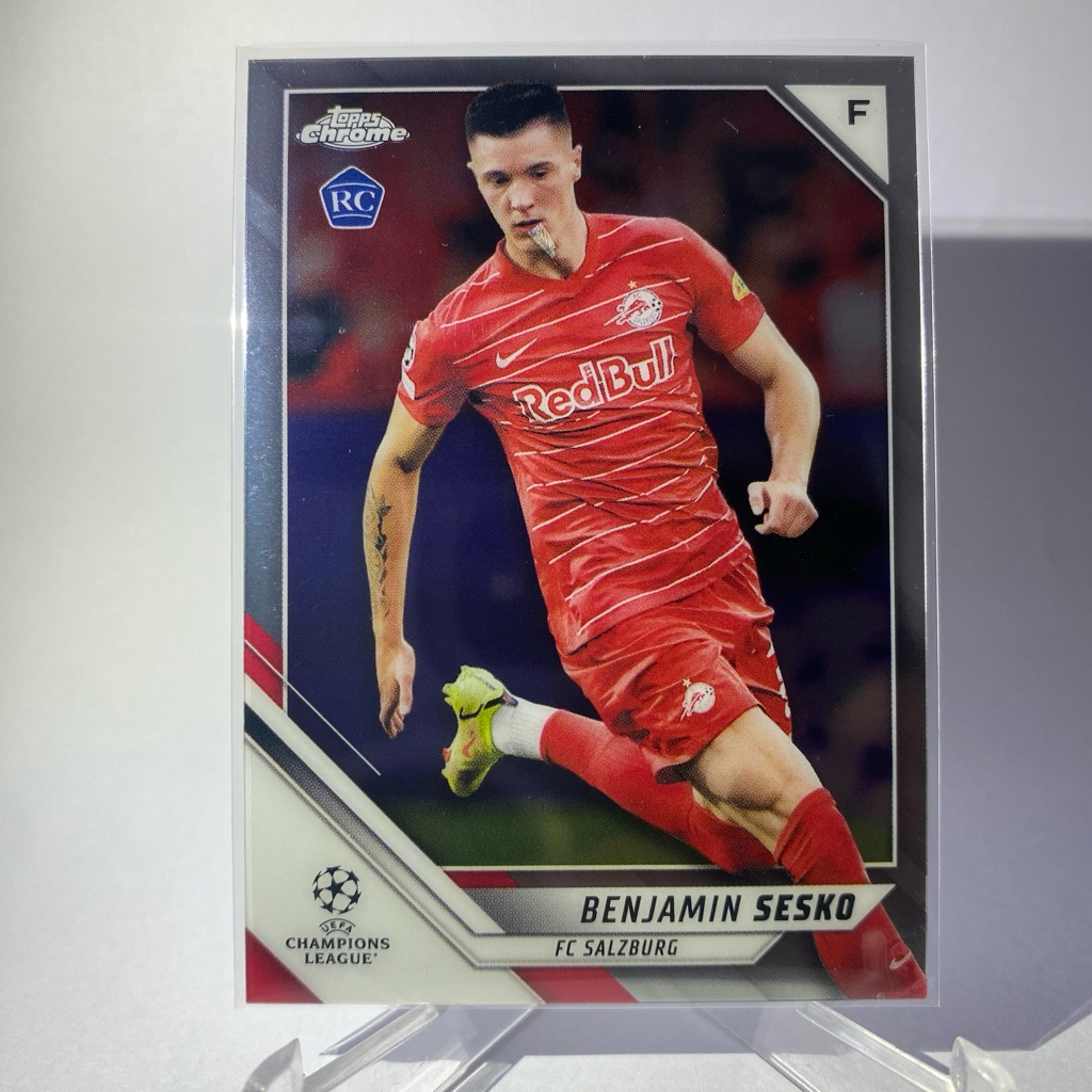 การ์ดนักฟุตบอล BENJAMIN SESKO, RC, SALZBURG, TOPPS CHROME 2022