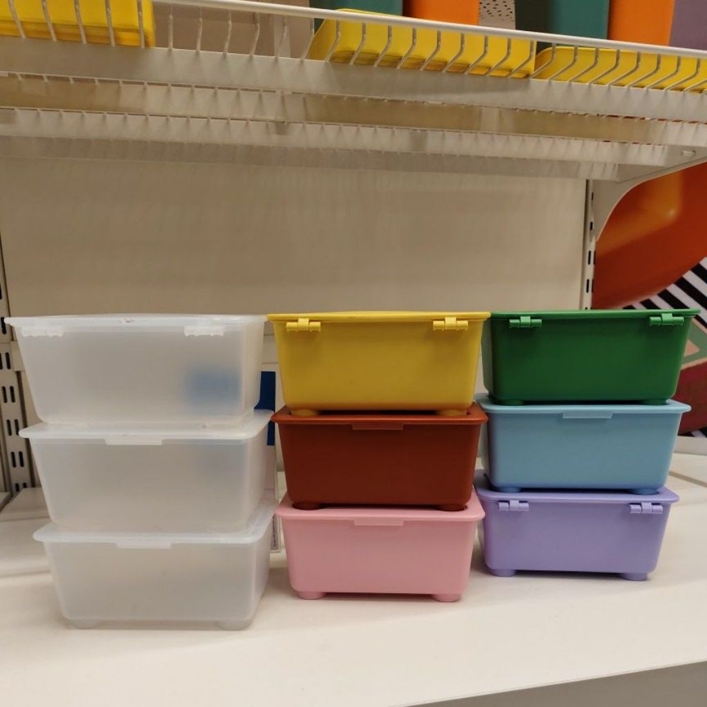 IKEA,อิเกีย,กล่องอิเกีย, ikea,GLIS,กลีส,กล่องพร้อมฝาปิด,กล่องพลาสติก,กล่องอเนกประสงค์,ถาดลายวัวอิเกีย,กล่องเก็บของ