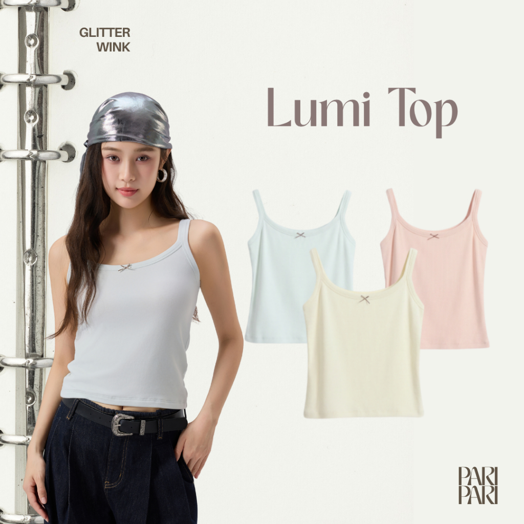 PARI เสื้อสายเดี่ยว รุ่น Lumi Top รหัส PARI2694 ขนาดFREESIZE รอบอก28-34 นิ้ว