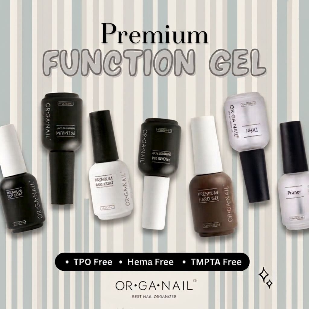 (OR•GA•NAIL) Premium Funtion Gel เบส รับเบอร์เบส ท็อป ติดทนยาวนาน45วัน+
