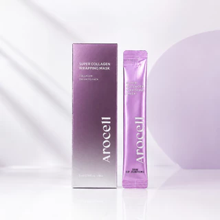 AROCELL Super Collagen Wrapping Mask มาส์กคอลลาเจนแบบทา ผิวฉ่ำวาว ชุ่มชื้น 4 ซอง