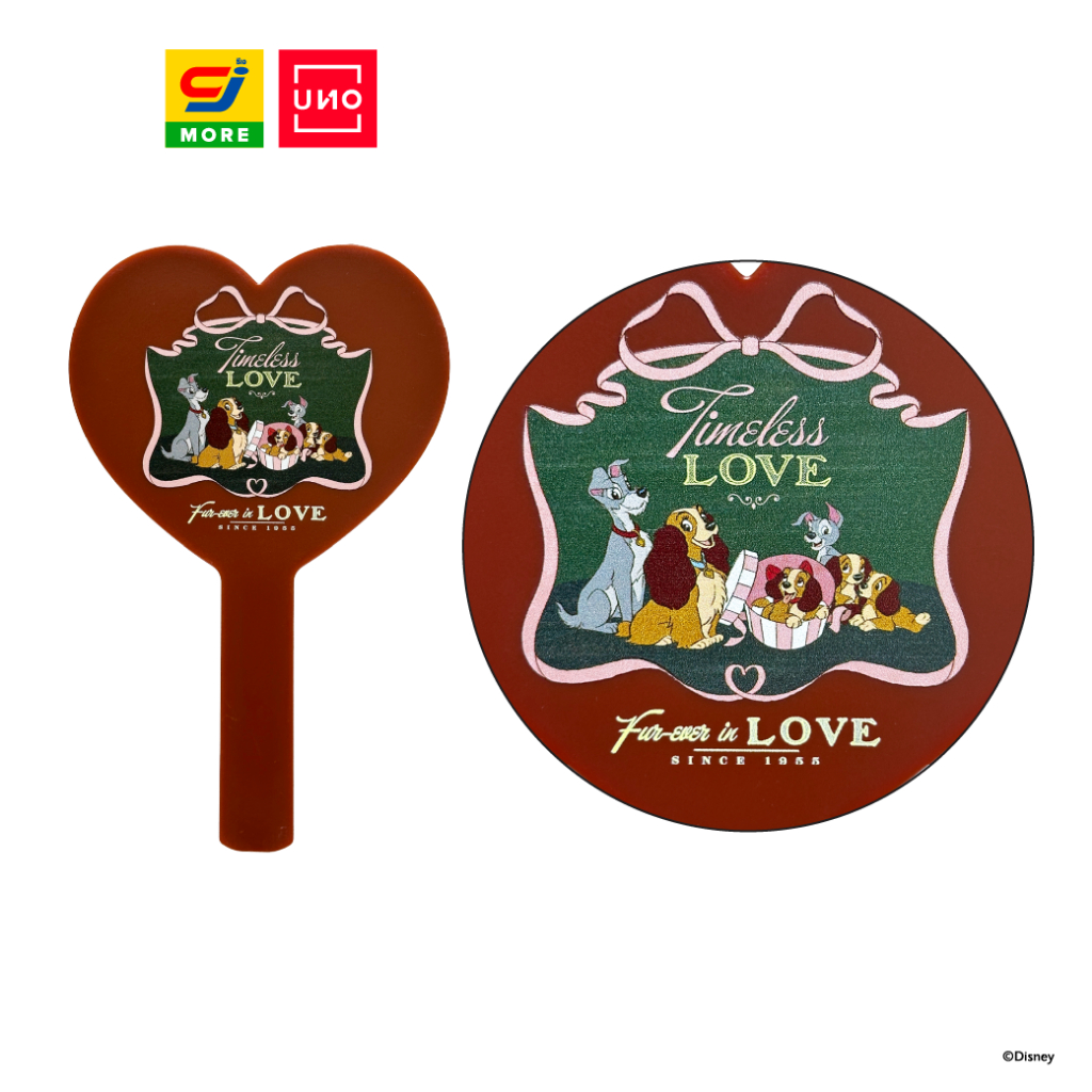 UNO กระจกถือ Lady and the Tramp ลิขสิทธิ์แท้