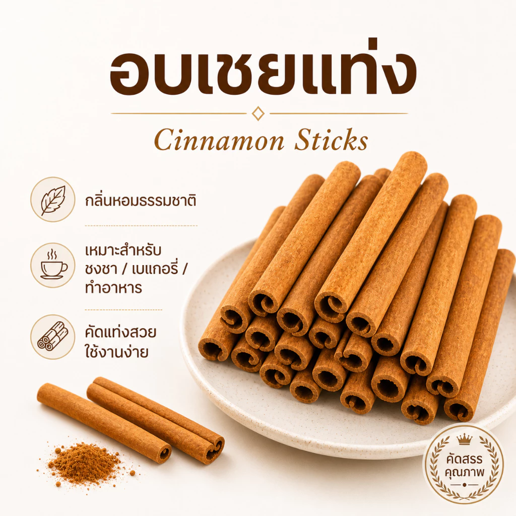 Ships immediately!อบเชยแท่งCinnamonStickAAA+ รสชาติหวานละมุน ไม่ขม ใช้ต้มซุป หมักเนื้อ ทำชา กาแฟ Cinnamon Stick