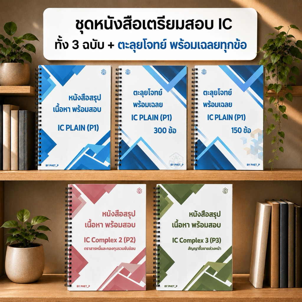 [ของใหม่ พร้อมส่ง] สรุปเนื้อหา IC License ทั้ง 3 ฉบับ พร้อมตะลุยโจทย์ และเฉลย อัปเดตปี 2569