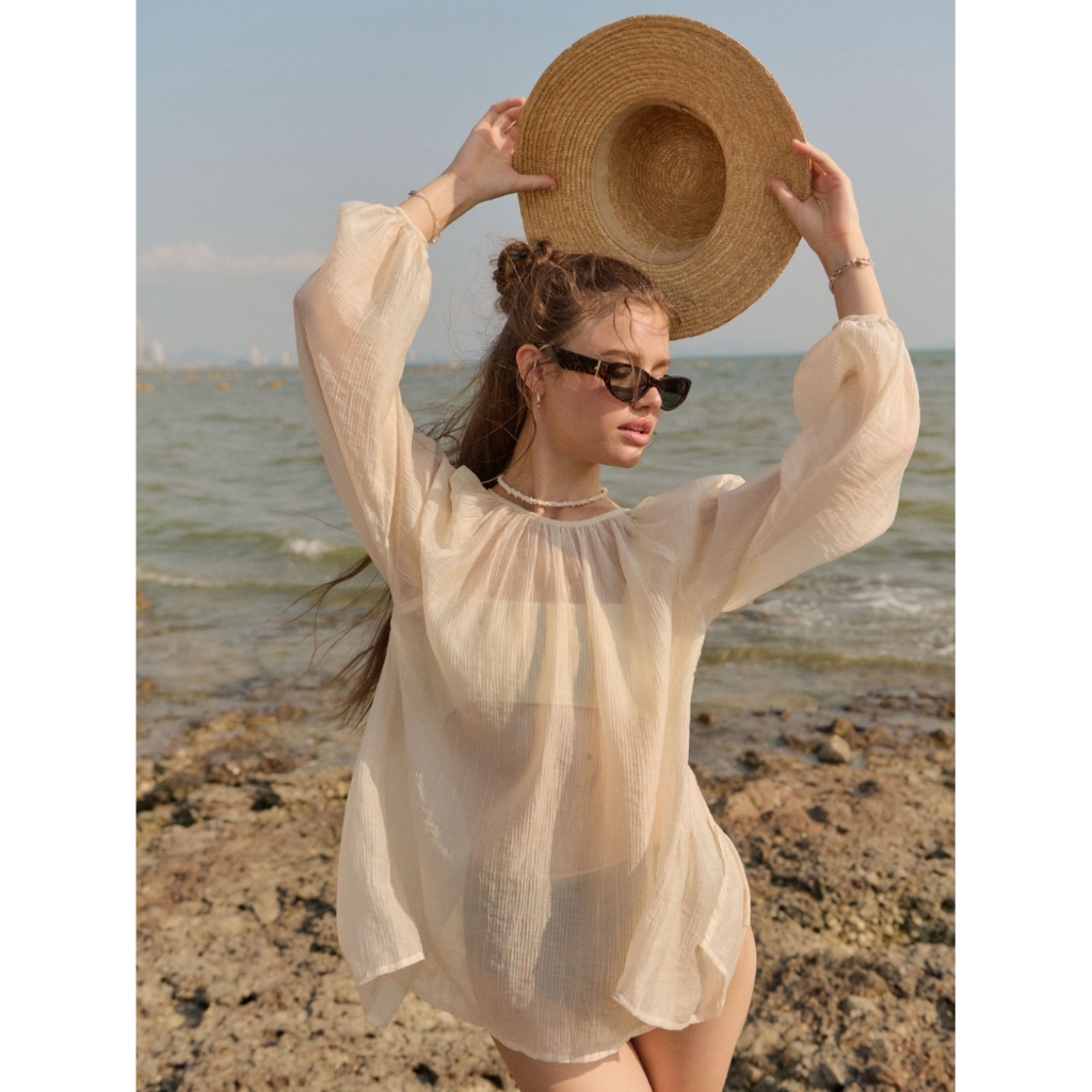 nichii - Iris Transparent Top เสื้อซีทรู ผูกหลัง ใส่ได้2ด้านเลย