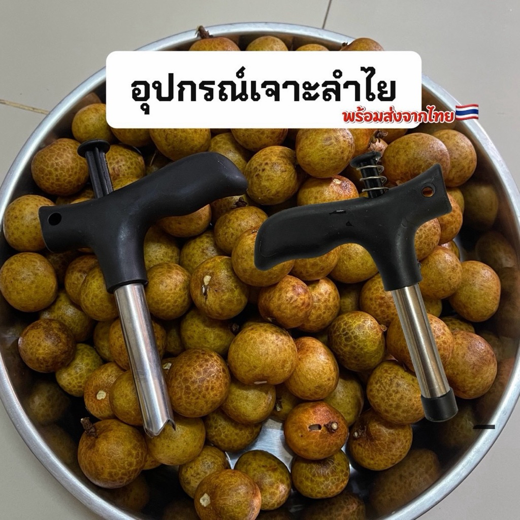ที่เจาะเม็ดลำไย ที่เจาะลำไย ที่คว้านลำไย ลิ้นจี้ พุทรา
