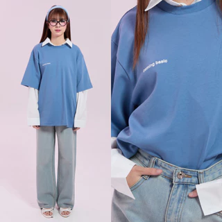 Bemingtop1245(S-M) - Beming basic oversize - เสื้อยืดโอเวอร์ไซซ์ดีไซน์มินิมอล ดีเทล beming basic