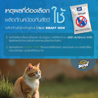 ไล่แมว ไล่แมวจร ป้องกันการขับถ่าย ชนิดผง smartnow