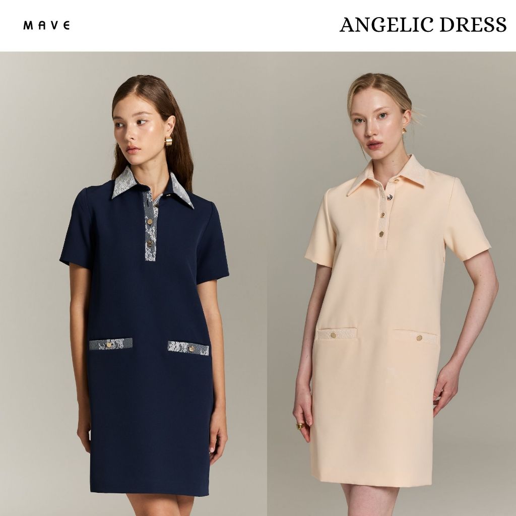 MAVE เดรส รุ่น Angelic สี Navy,Nude