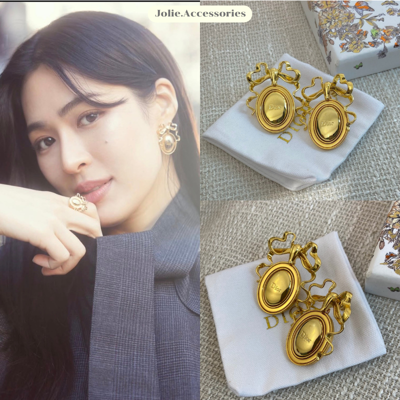 (D291) ต่างหู D มาใหม่ชนshop งานสวย ลัคชูสุดๆ มีปั๊มตัวแบรนด์ ♡