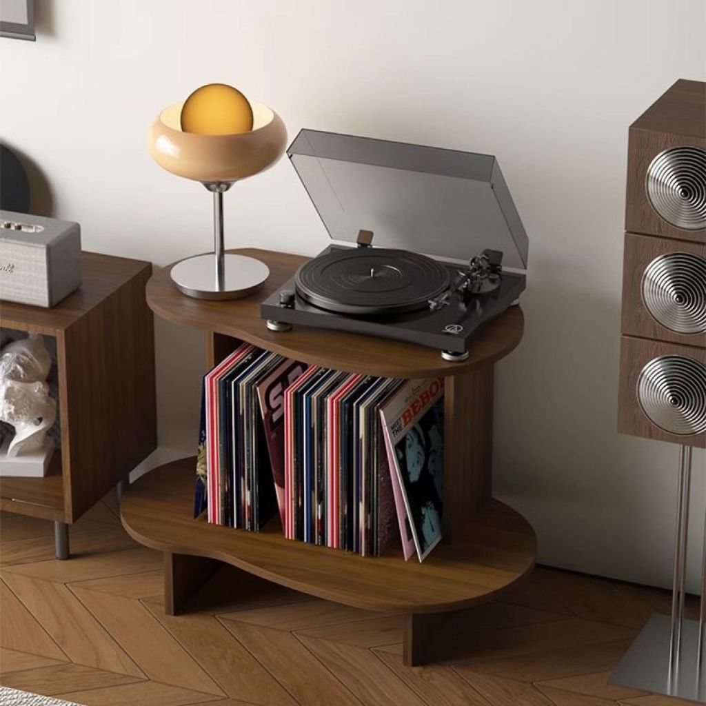 Sofa side cabinet, storage cabinet, vinyl record storage rack, record player placement cabinet, CD s