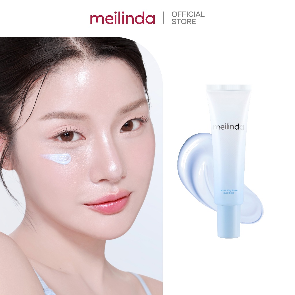 MEILINDA CORRECTING BASE – AURA BLUE เบสฟ้าปรับสีผิว แบบหลอด 20g เบสฟ้าเมลินดา (MC8023)