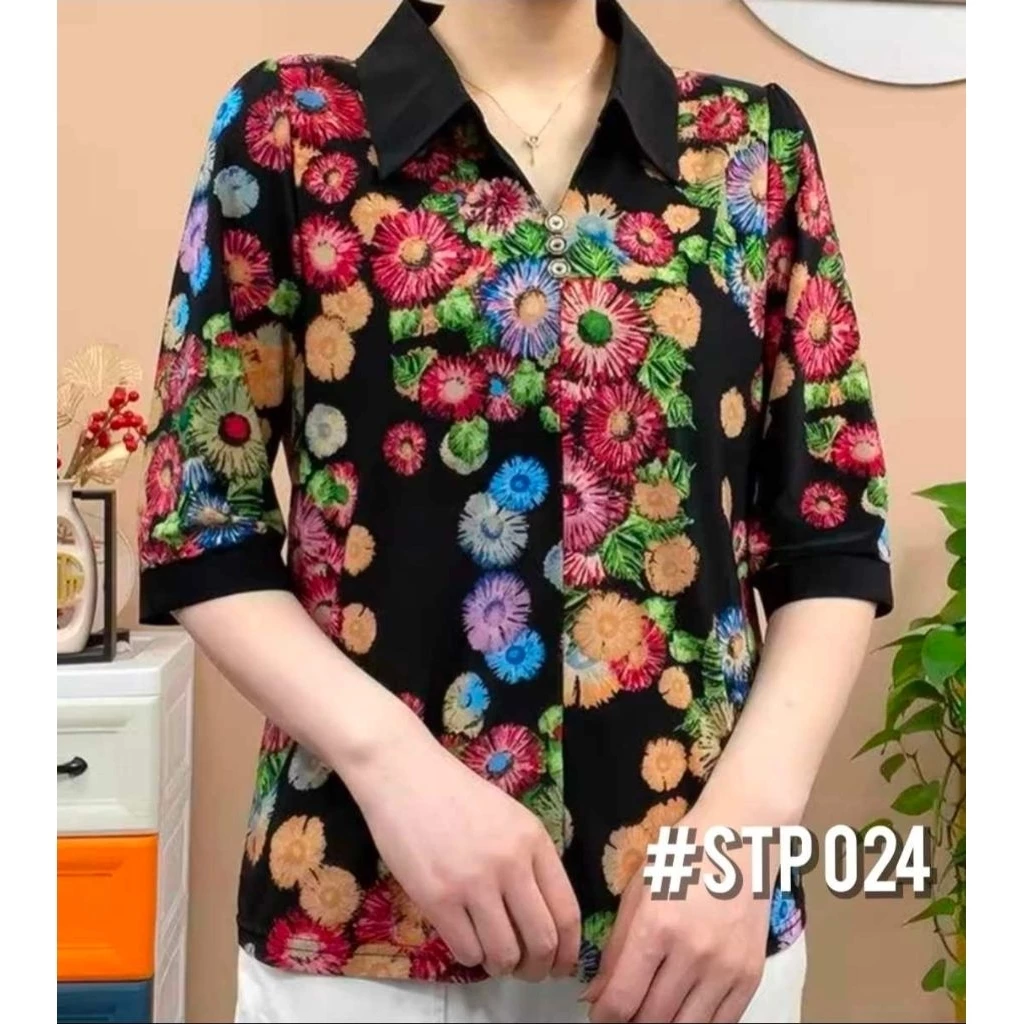 เสื้อเชิ้ตคุณผู้หญิงผ้ายืดเกาหลี เนียนนุ่มใส่เย็นสบายการันตรีความนุ่มเลย ใส่สวยอำพรางหุ่น มีหลากหลายลายให้เลือก#พร้อมส่ง