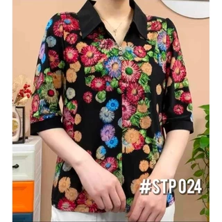 เสื้อเชิ้ตคุณผู้หญิงผ้ายืดเกาหลี เนียนนุ่มใส่เย็นสบายการันตรีความนุ่มเลย ใส่สวยอำพรางหุ่น มีหลากหลายลายให้เลือก#พร้อมส่ง