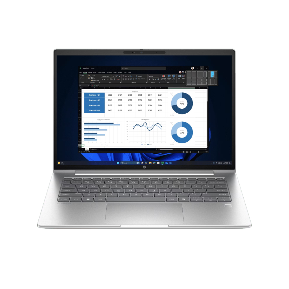 HP ProBook 4 14 inch G1i Notebook AI PC, Silver