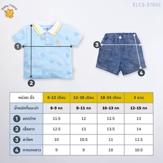 Elegant Kids ชุดลูกชาย 6 เดือน-3 ขวบ ชุดเสื้อโปโลคอปก+กางเกงขาสั้น Surfing Bear Collection | Baby trend