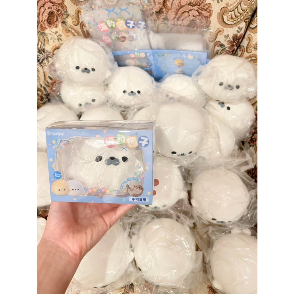 「(ร้านคนไทยBKK) พร้อมส่ง Big Size แท้ 100%สกุชชี่แมวน้ำHachimi (มีแพ็คเกจ)