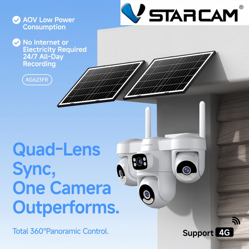 VSTARCAM AG623FR 4G Solar camera 1296P X4  iP Camera กล้องวงจรปิดไร้สาย