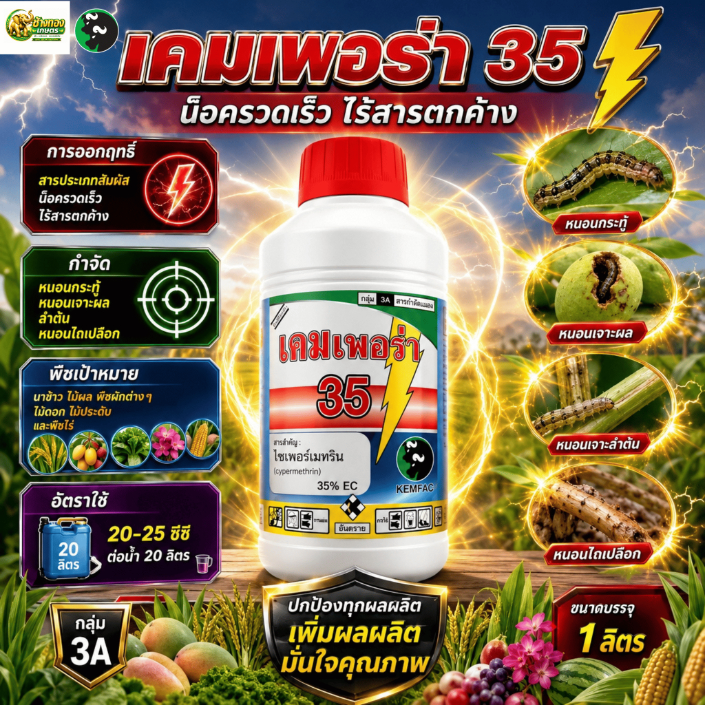 เคมเพอร่า ไซเปอร์35% ขนาด 1ลิตร เคมแฟค