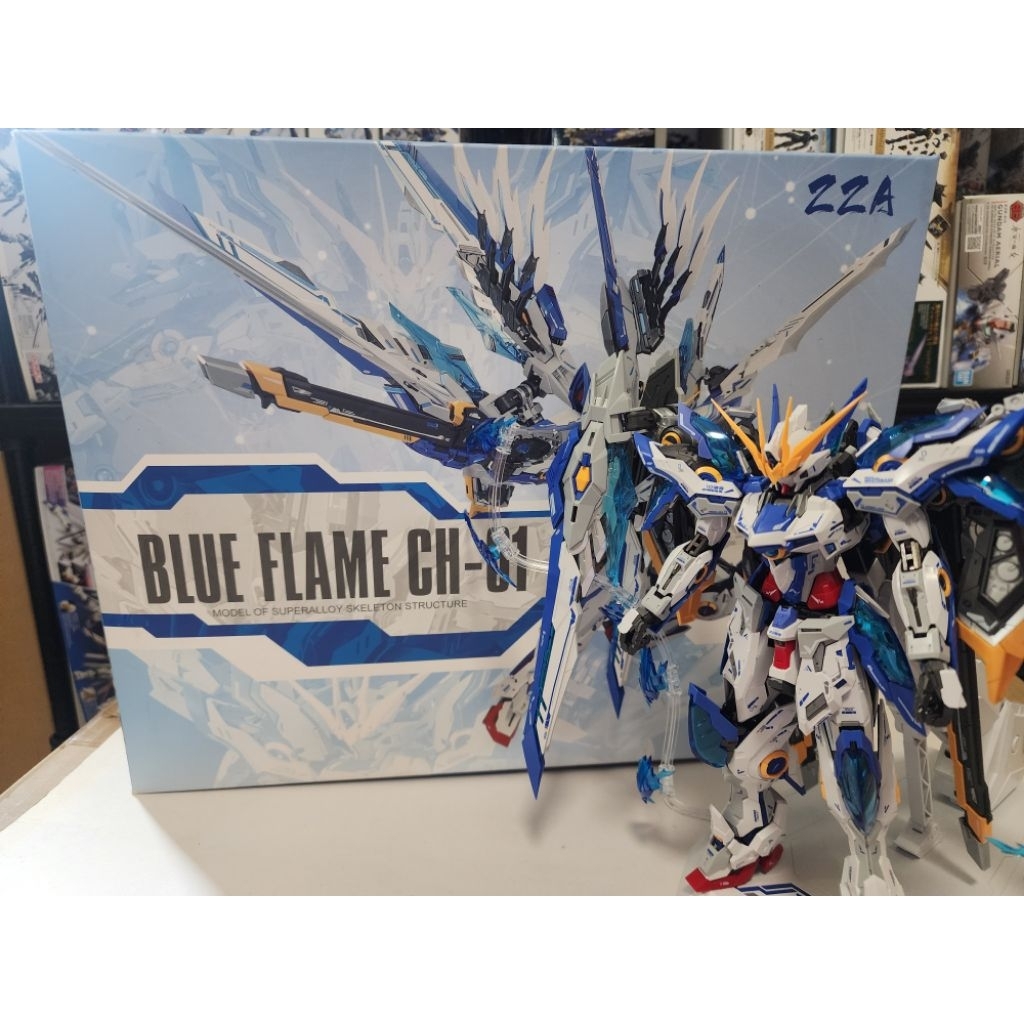 ** Clearance Sale ** MG 1/100 ZZA Blue Flame ประกอบแล้ว