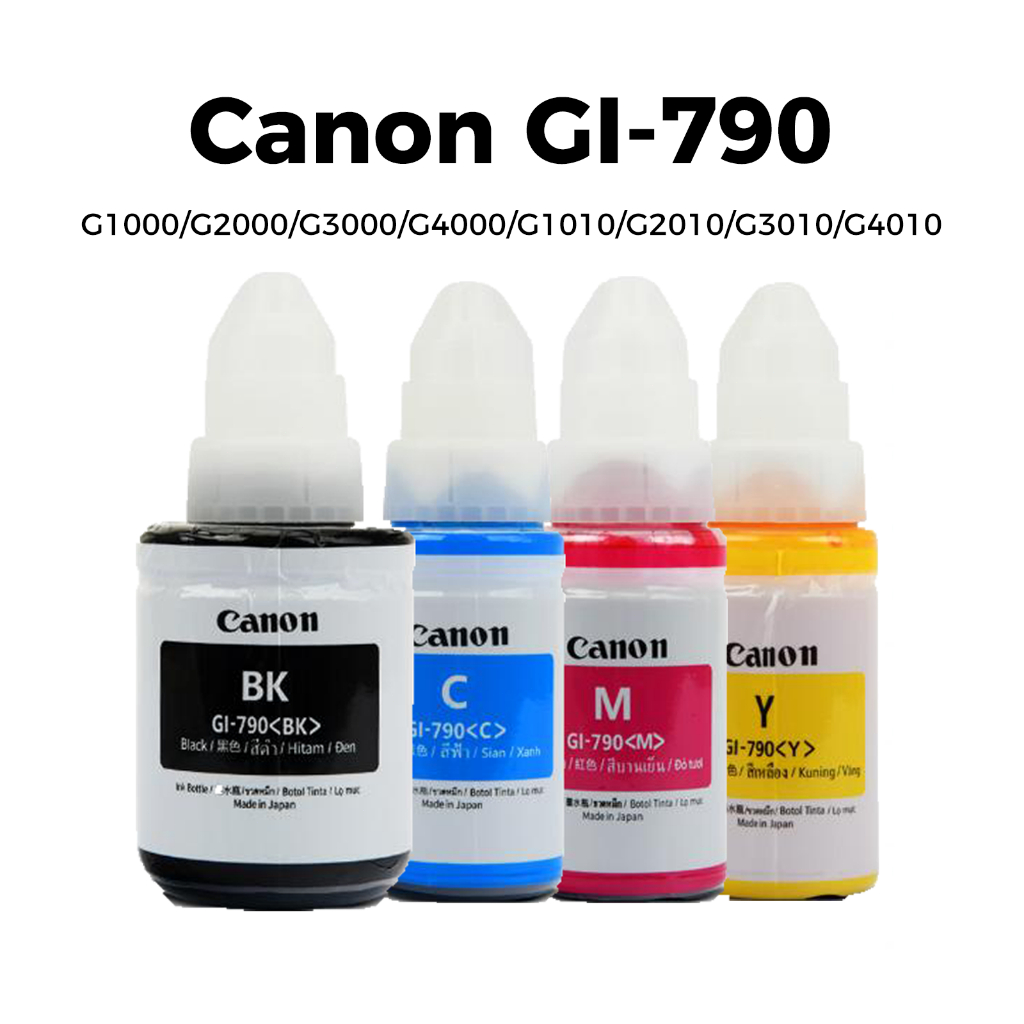 น้ำหมึกแท้ Canon GI-790 รองรับเครื่องพิมพ์ Pixma G1000/G2000/G2010/G3010/G4000/G4010