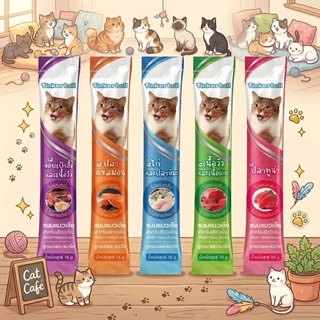(แพ็ค 10 ชิ้น)Tinkerbell ขนมแมวเลียโซเดียมต่ำ ขนาด 16 กรัม
