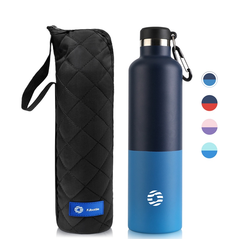 ขวดน้ำเก็บความเย็น FJbottle ขนาด 1000 มล. ขวดน้ำสำหรับเล่นกีฬา นักเรียน นักศึกษา พร้อมกระเป๋า