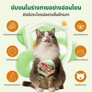 PET RECORD ฟรีซดรายหญ้าแมว 50กรัม ขนมแมวขับก้อนขน สูตรไก่ไข่แดง ช่วยระบายขน บำรุงลำไส้ แมวกินง่าย ไม่ต้องปลูกหญ้าแมว