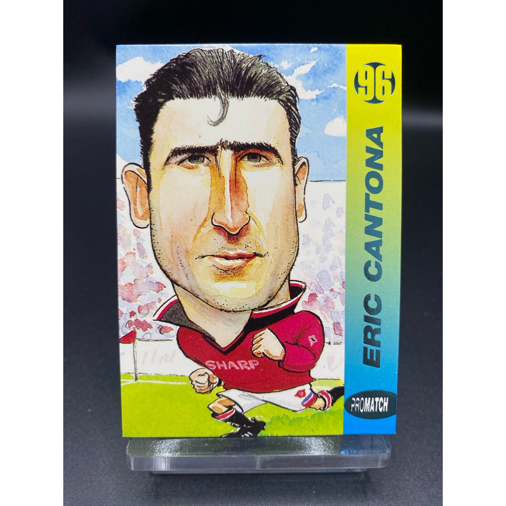 การ์ดฟุตบอล ⚽️ Eric Cantona #008 | 1996 Promatch Caricature Card