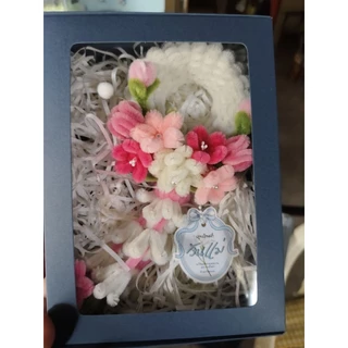 พวงมาลัยลวดกำมะหยี่พร้อมกล่อง(พร้อมส่ง)