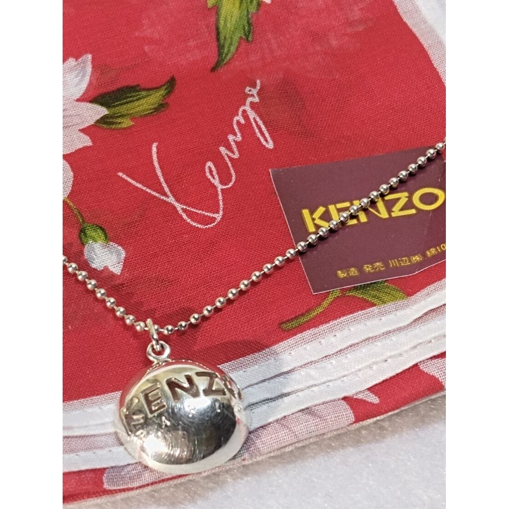 Vtg Silver Half Ball Pendant Necklaceสร้อยคอพร้อมจี้เงินแท้แบรนด์ ตามรูปมีตอก