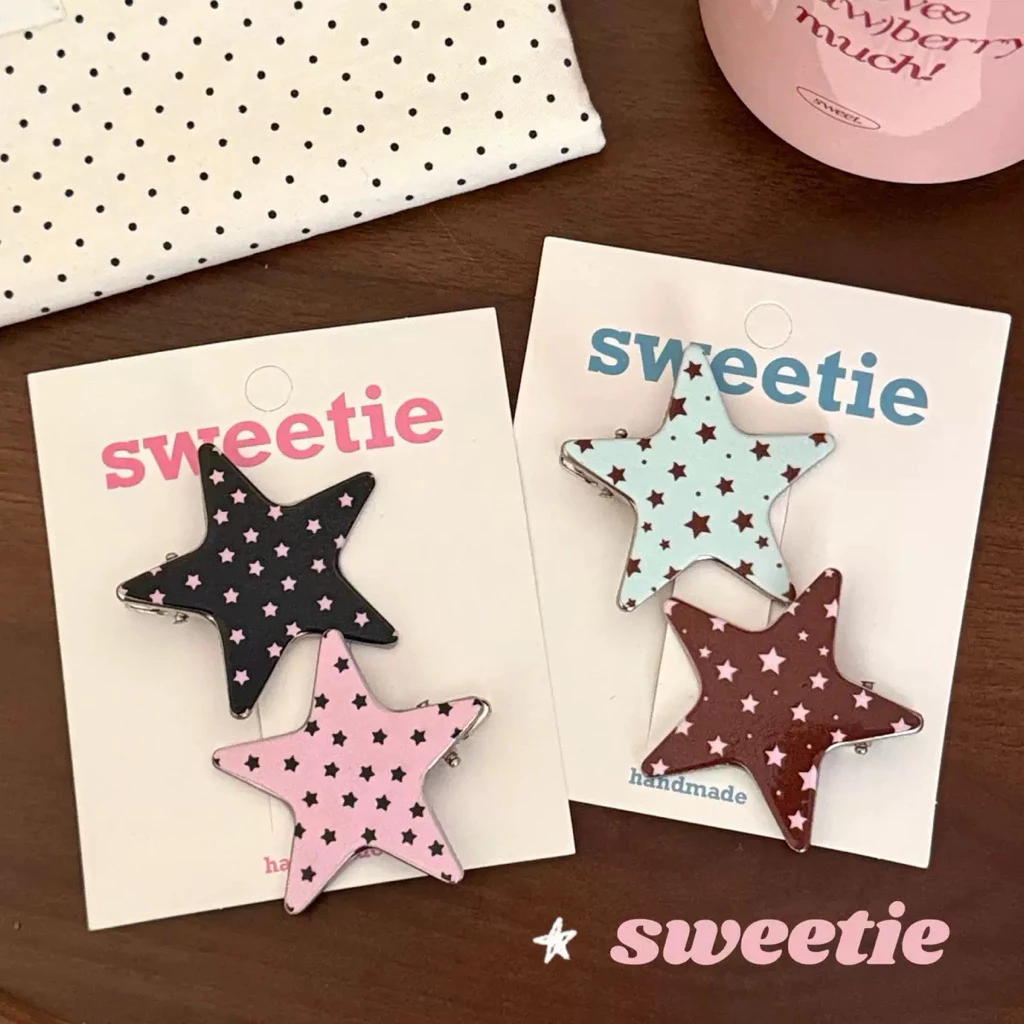 Cute 541 กิ๊บติดผม กิ๊บหนีบผมรูปดาวสีหวาน 2 ชิ้น/แพ็ค