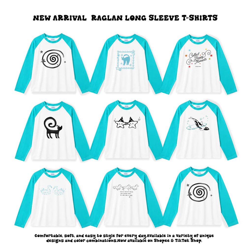 resign studio - เสื้อ Raglan เสื้อขาวแขนเขียว🧤📟